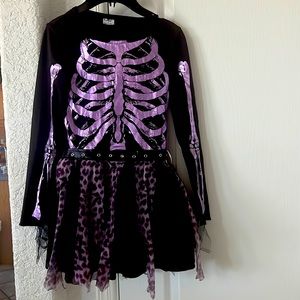 Spirit kids punk/goth skeleton costume